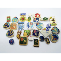 A set of Soviet sports pins Olympiad 80 Various sports and others