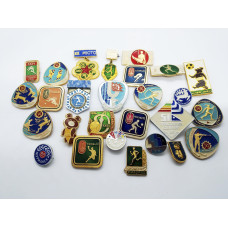 A set of Soviet sports pins Olympiad 80 Various sports and others
