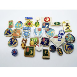 A set of Soviet sports pins Olympiad 80 Various sports and others