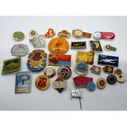 A set of pins of the USSR Various themes Tourism Aeroflot Cities SOVIET Pins 30 pieces