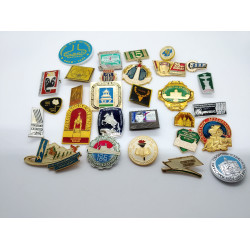 Various SOVIET pins with the USSR SYMBOLS Set of Soviet Union badges 12 pieces Various SOVIET pins with the USSR SYMBOLS Set of Soviet Union badges 12 pieces