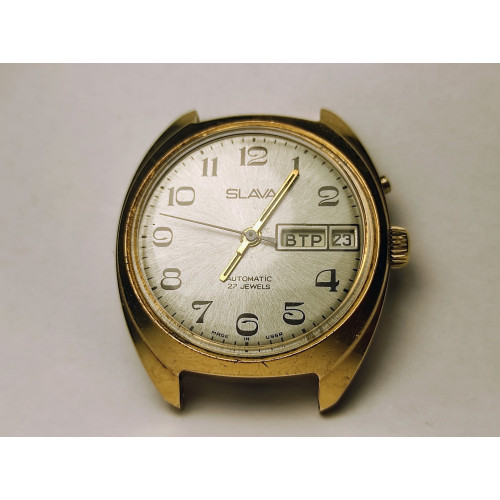 Slava Cal. 2427 Soviet Watch with Dual Calendar and Auto-Winding Slava Cal. 2427 Soviet Watch with Dual Calendar and Auto-Winding