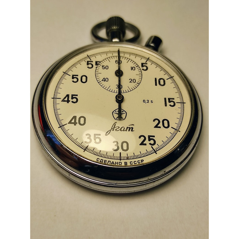 Soviet Mechanical Stopwatch Agat Two-Button Massive Stopwatch Made in the USSR Soviet Mechanical Stopwatch Agat Two-Button Massive Stopwatch Made in the USSR