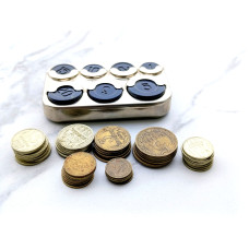 Soviet Coin Holder Vyborg Vintage Coin Вох with Soviet Coins Made in the USSR