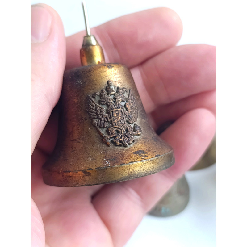 Set of Antique Vintage Metal Bells 4 pcs. Set of Antique Vintage Metal Bells 4 pcs.