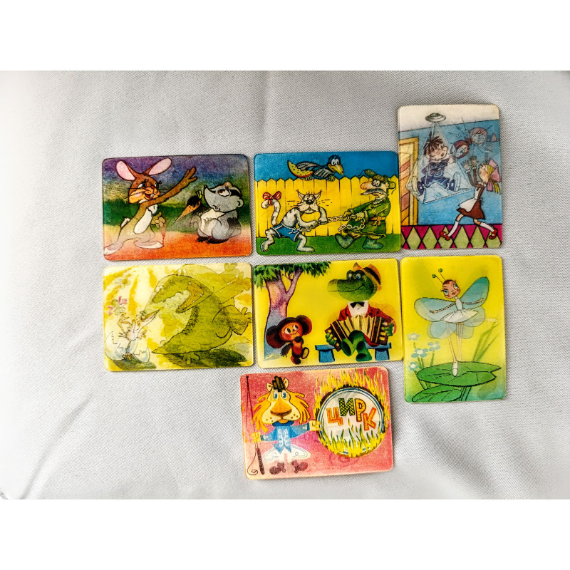 Soviet Pocket Stereo Calendars Rainbow Iridescent Calendars Made in USSR 1980s Soviet Pocket Stereo Calendars Rainbow Iridescent Calendars Made in USSR 1980s