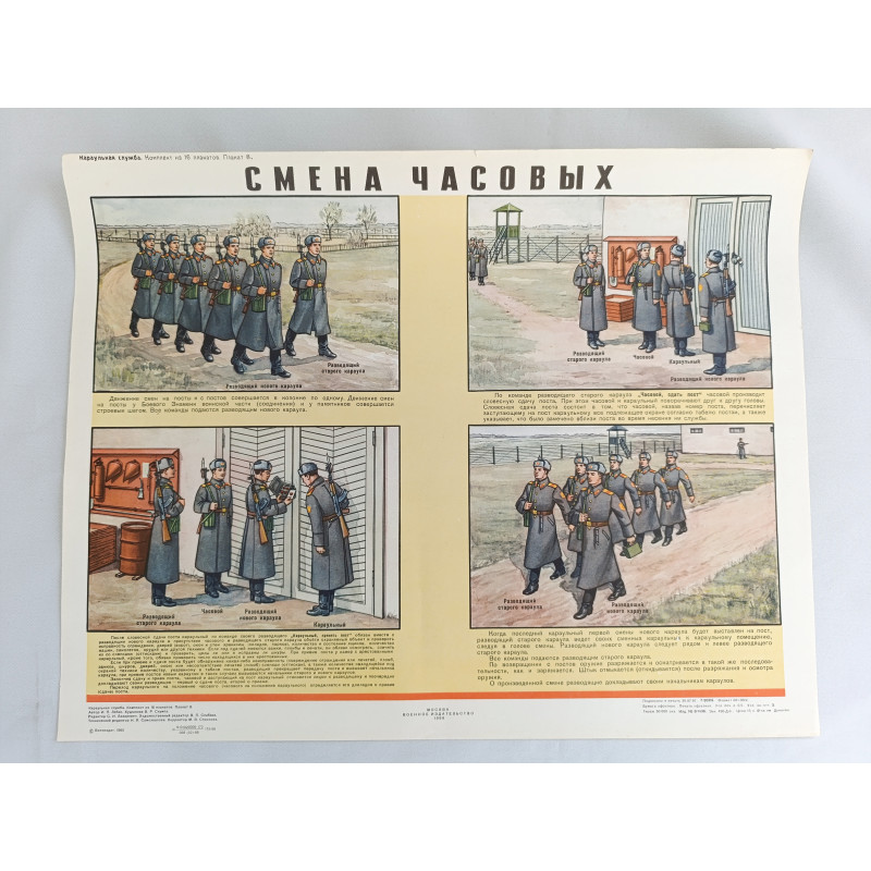 Soviet Military Poster: Changing of the Guard Soviet Military Poster: Changing of the Guard