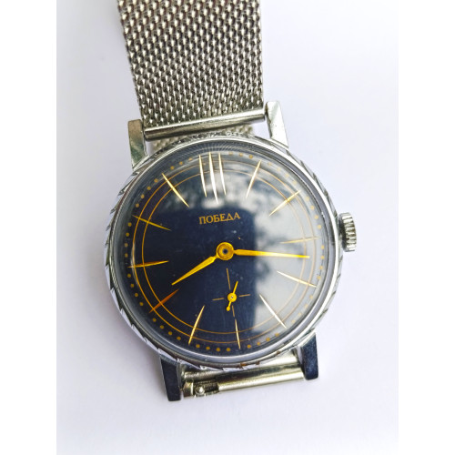 Soviet Vintage Watch Pobeda Caliber 2602 15 Jewels Made in USSR 1990s