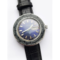 Raketa Cities World Time RARE Vintage Men's Watch 1980s Mechanical Wristwatch