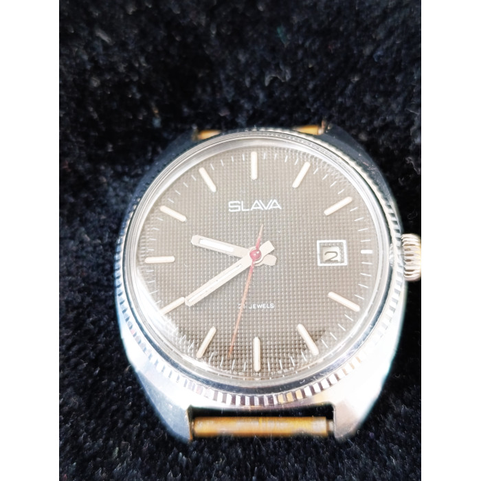 Slava Soviet Watch 21 Jewels Made In USSR Mechanical Wristwatch 1980s