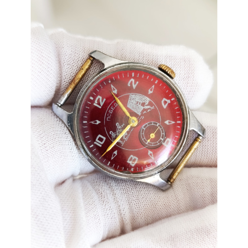 Soviet Watch Pobeda Football-themed Dial Made in USSR 1953 Soviet Watch Pobeda Football-themed Dial Made in USSR 1953