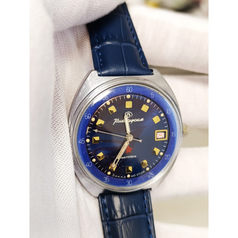 Soviet Watch VOSTOK 2214 Komandirskie Zakaz MO Mechanical Military Stop-Second Soviet Watch VOSTOK 2214 Komandirskie Zakaz MO Mechanical Military Stop-Second