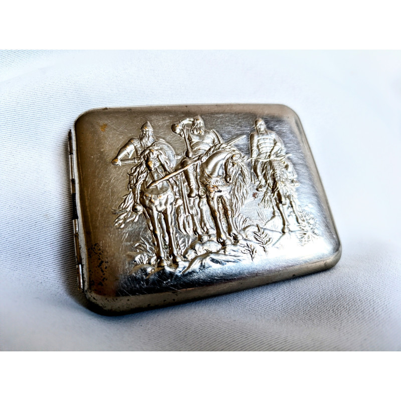 Soviet Cigarette Case Three Bogatyrs Metal Vintage Cigarette Holder Made in USSR 1960s Soviet Cigarette Case Three Bogatyrs Metal Vintage Cigarette Holder Made in USSR 1960s