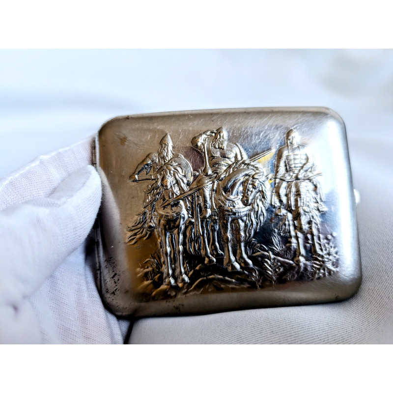 Soviet Cigarette Case Three Bogatyrs Metal Vintage Cigarette Holder Made in USSR 1960s Soviet Cigarette Case Three Bogatyrs Metal Vintage Cigarette Holder Made in USSR 1960s