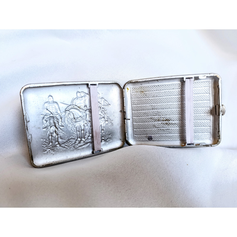Soviet Cigarette Case Three Bogatyrs Metal Vintage Cigarette Holder Made in USSR 1960s Soviet Cigarette Case Three Bogatyrs Metal Vintage Cigarette Holder Made in USSR 1960s