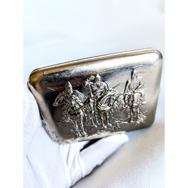 Soviet Cigarette Case Three Bogatyrs Metal Vintage Cigarette Holder Made in USSR 1960s Soviet Cigarette Case Three Bogatyrs Metal Vintage Cigarette Holder Made in USSR 1960s