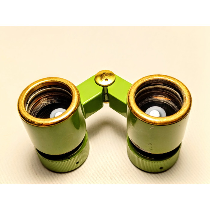 Soviet Opera Glasses BGT2 2.5x24 Rare Green Original Opera Binoculars Made in USSR 1980s