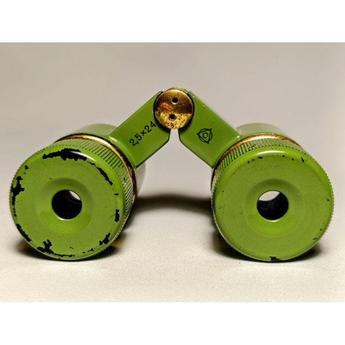 Soviet Opera Glasses BGT2 2.5x24 Rare Green Original Opera Binoculars Made in USSR 1980s