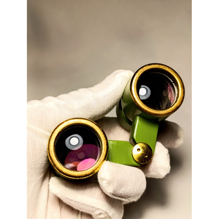 Soviet Opera Glasses BGT2 2.5x24 Rare Green Original Opera Binoculars Made in USSR 1980s