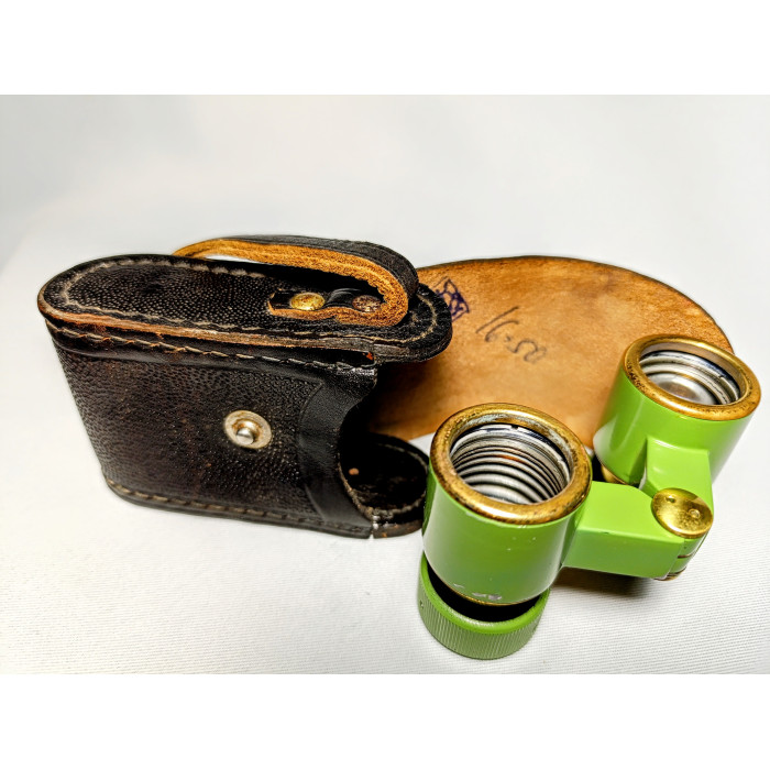 Soviet Opera Glasses BGT2 2.5x24 Rare Green Original Opera Binoculars Made in USSR 1980s