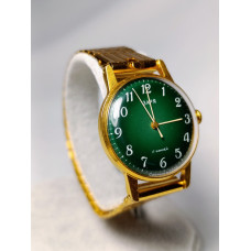 Soviet Watch Zarya Wrist Mechanical Gold Plated Watch New Bracelet Made in USSR 1975
