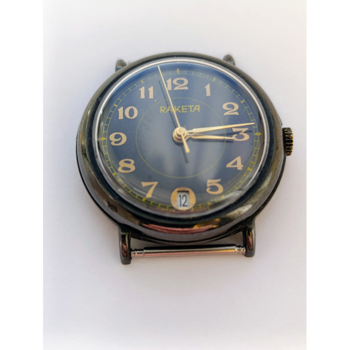 Raketa Black Prince Watch - Vintage Soviet Era Men's Wristwatch