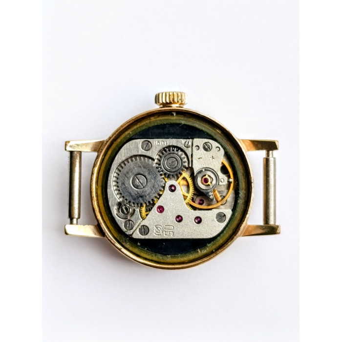 Soviet Watch Slava Cal.: 1601 – Vintage Women's Watch with 17 Jewels and Leather Strap