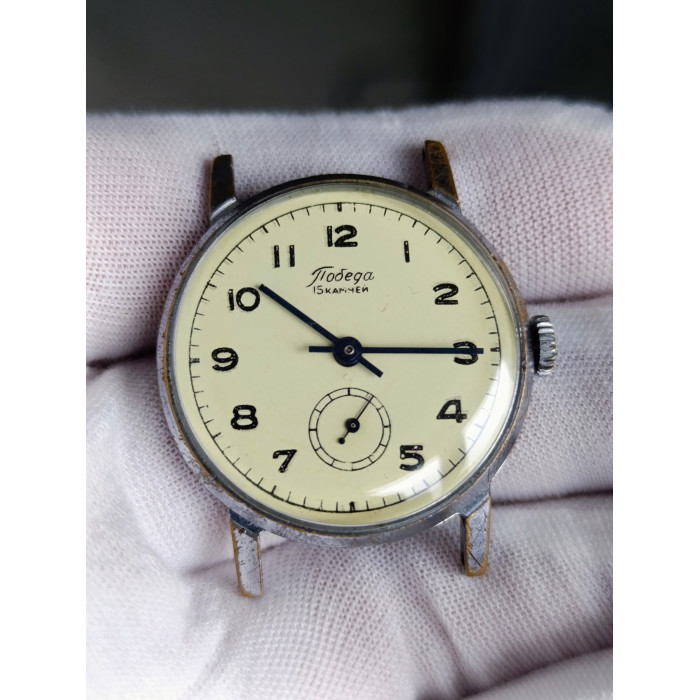 Watch Pobeda 2602 Russian Soviet Mechanical Men's Wristwatch Made in USSR 1960s