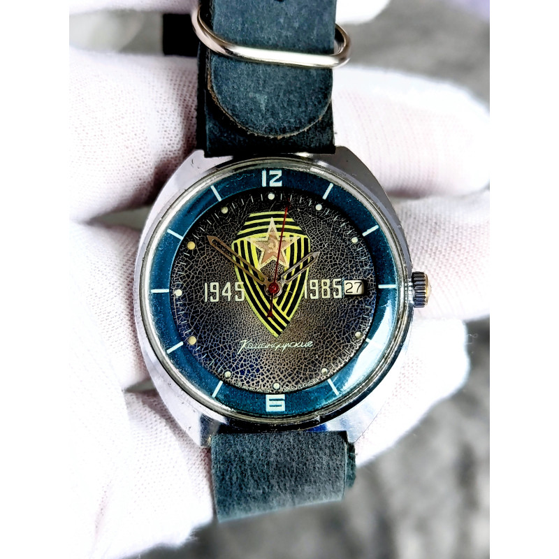 Vostok Komandirskie Cal.: 2234 Hack Function Original Vintage Soviet Wristwatch Chistopol Watch Factory 1985 Vostok Komandirskie Cal.: 2234 Hack Function Original Vintage Soviet Wristwatch Chistopol Watch Factory 1985