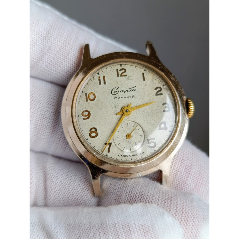 Soviet Watch Start Model: 99ЧН/1 Cal.: 2602 17 Jewels Second Moscow Watch Factory 1950s Soviet Watch Start Model: 99ЧН/1 Cal.: 2602 17 Jewels Second Moscow Watch Factory 1950s