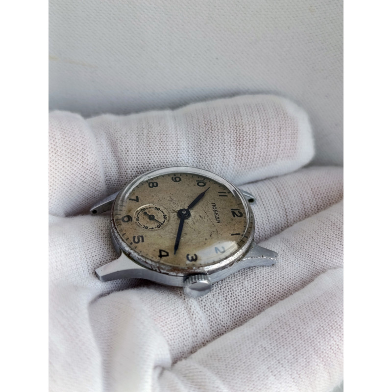Pobeda 2602 Vintage Watch Cal.: 2602 15 Jewels Made in USSR 1955 Chistopol Watch Factory Pobeda 2602 Vintage Watch Cal.: 2602 15 Jewels Made in USSR 1955 Chistopol Watch Factory