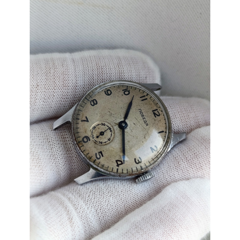 Pobeda 2602 Vintage Watch Cal.: 2602 15 Jewels Made in USSR 1955 Chistopol Watch Factory Pobeda 2602 Vintage Watch Cal.: 2602 15 Jewels Made in USSR 1955 Chistopol Watch Factory