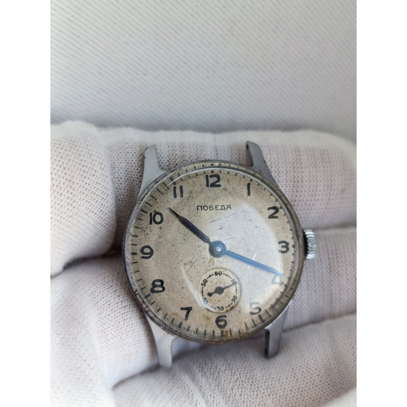 Pobeda 2602 Vintage Watch Cal.: 2602 15 Jewels Made in USSR 1955 Chistopol Watch Factory Pobeda 2602 Vintage Watch Cal.: 2602 15 Jewels Made in USSR 1955 Chistopol Watch Factory