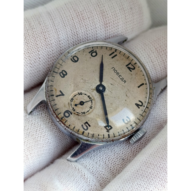 Pobeda 2602 Vintage Watch Cal.: 2602 15 Jewels Made in USSR 1955 Chistopol Watch Factory Pobeda 2602 Vintage Watch Cal.: 2602 15 Jewels Made in USSR 1955 Chistopol Watch Factory
