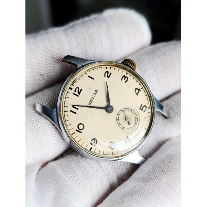 Rare Pobeda Watch 2 Moscow Watch Factory Vintage Soviet Wrist Watch 1954