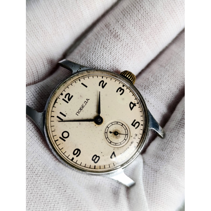 Rare Pobeda Watch 2 Moscow Watch Factory Vintage Soviet Wrist Watch 1954