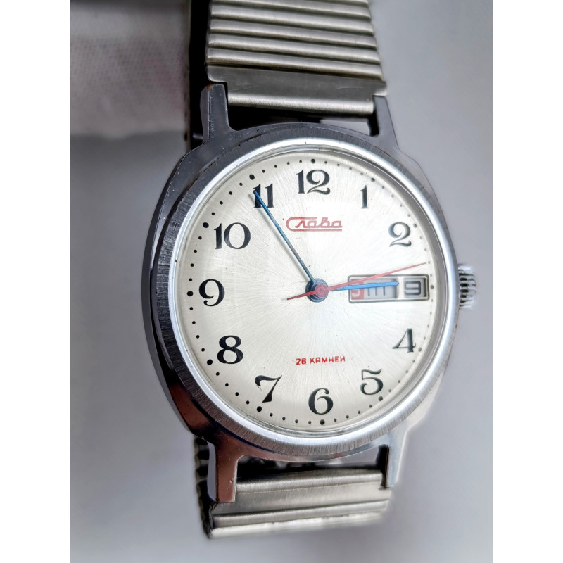 Slava Original Soviet Watch Cal.: 2428 Made in USSR Second Moscow Watch Factory 1980s Slava Original Soviet Watch Cal.: 2428 Made in USSR Second Moscow Watch Factory 1980s