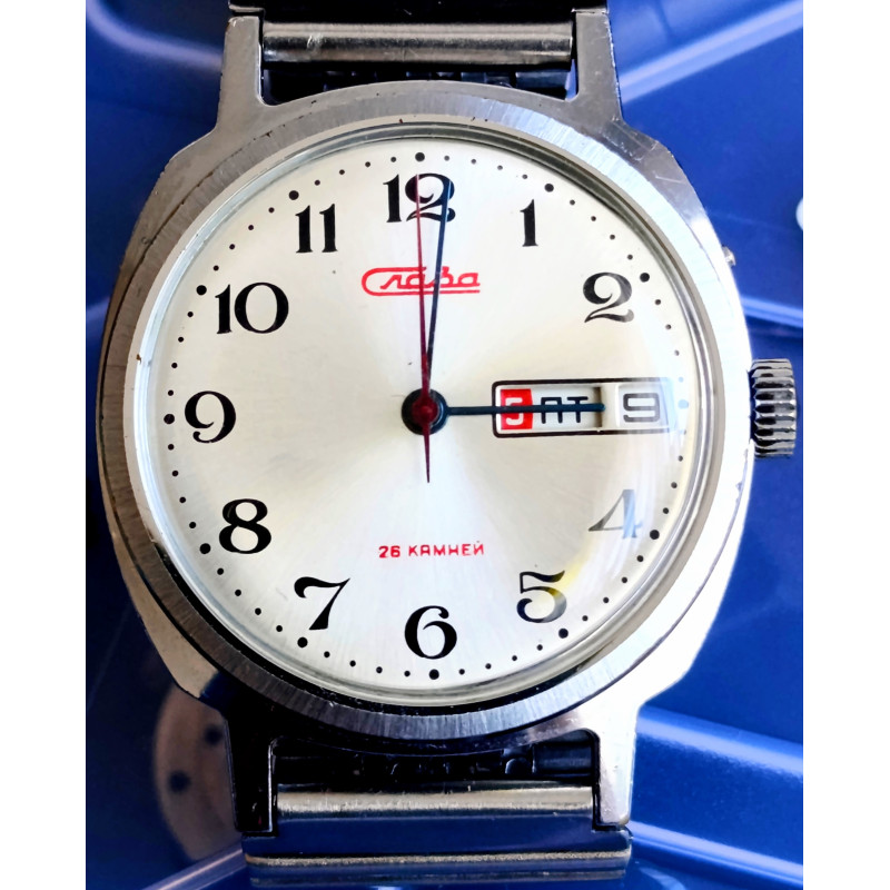 Slava Original Soviet Watch Cal.: 2428 Made in USSR Second Moscow Watch Factory 1980s Slava Original Soviet Watch Cal.: 2428 Made in USSR Second Moscow Watch Factory 1980s