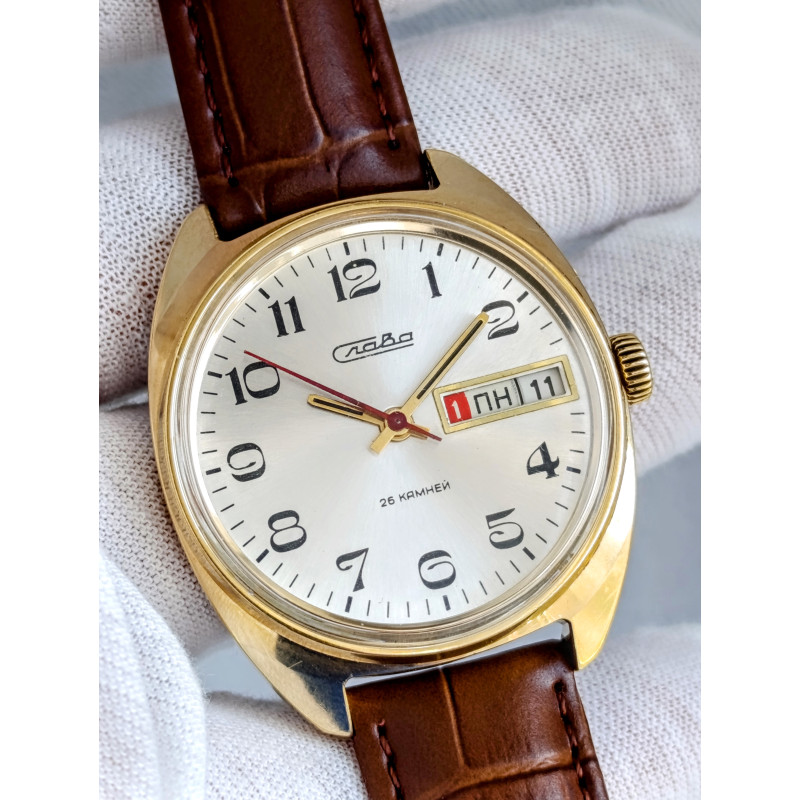 Rare Slava 2428 Vintage Watch | Second Moscow Factory Soviet Timepiece (1980s) Rare Slava 2428 Vintage Watch | Second Moscow Factory Soviet Timepiece (1980s)