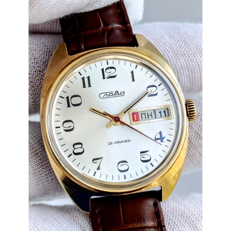 Rare Slava 2428 Vintage Watch | Second Moscow Factory Soviet Timepiece (1980s) Rare Slava 2428 Vintage Watch | Second Moscow Factory Soviet Timepiece (1980s)