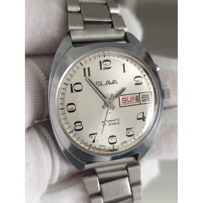 Vintage Slava Automatic Watch - USSR Heritage Timepiece