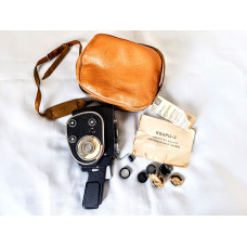 Vintage Soviet 16mm Movie Camera Quartz-M  Jupiter-24 Lens