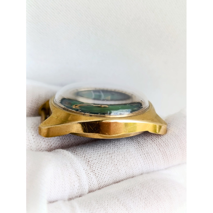 Slava Vintage Soviet Watch - Rare Green Gradient Dial - USSR 2428 Day-Date - Serviced