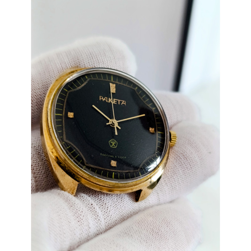Vintage Raketa USSR Watch Model 2609.НА Gold Plated 19 Jewels Vintage Raketa USSR Watch Model 2609.НА Gold Plated 19 Jewels