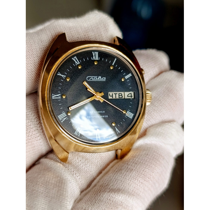 Slava 2427 Automatic USSR Watch | Day-Date 27 Jewels, Serviced August 2025