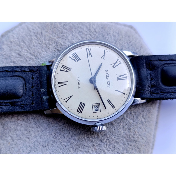 Soviet Watch Poljot 2614.2H Model 4321355 Manual Winding 17 Jewels First Moscow Watch Factory Made in USSR 1980s