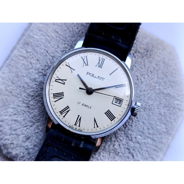 Soviet Watch Poljot 2614.2H Model 4321355 Manual Winding 17 Jewels First Moscow Watch Factory Made in USSR 1980s