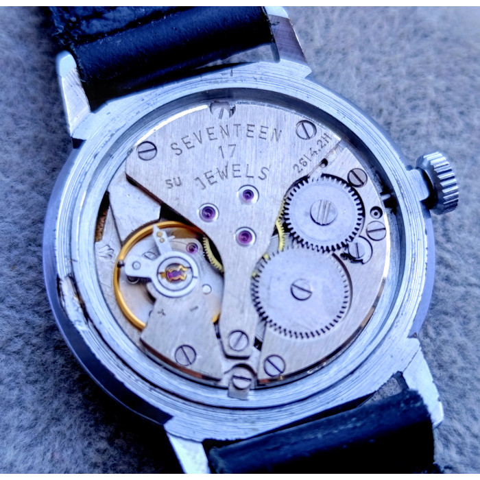 Soviet Watch Poljot 2614.2H Model 4321355 Manual Winding 17 Jewels First Moscow Watch Factory Made in USSR 1980s