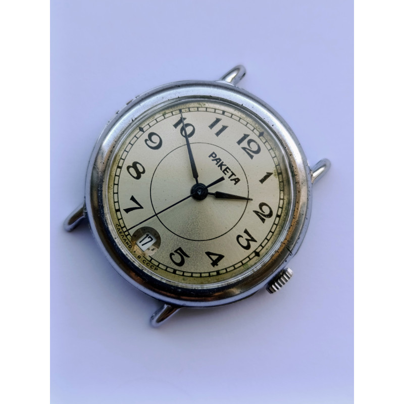 Vintage Raketa Watch 2614.H Caliber 19 Jewels – Petrodvorets USSR 1980s Mechanical Men’s Wristwatch Vintage Raketa Watch 2614.H Caliber 19 Jewels – Petrodvorets USSR 1980s Mechanical Men’s Wristwatch