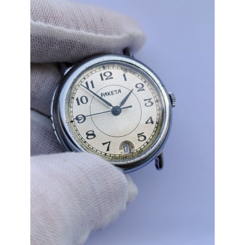 Vintage Raketa Watch 2614.H Caliber 19 Jewels – Petrodvorets USSR 1980s Mechanical Men’s Wristwatch Vintage Raketa Watch 2614.H Caliber 19 Jewels – Petrodvorets USSR 1980s Mechanical Men’s Wristwatch